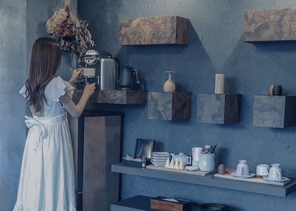 薔薇の花束の演出